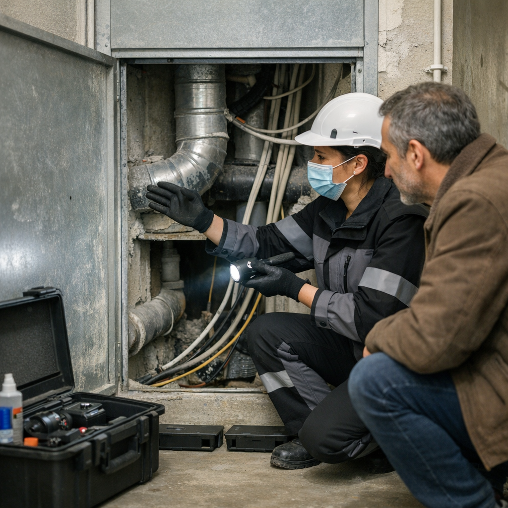 Gaine technique et réseaux : comment une infestation circule dans un immeuble